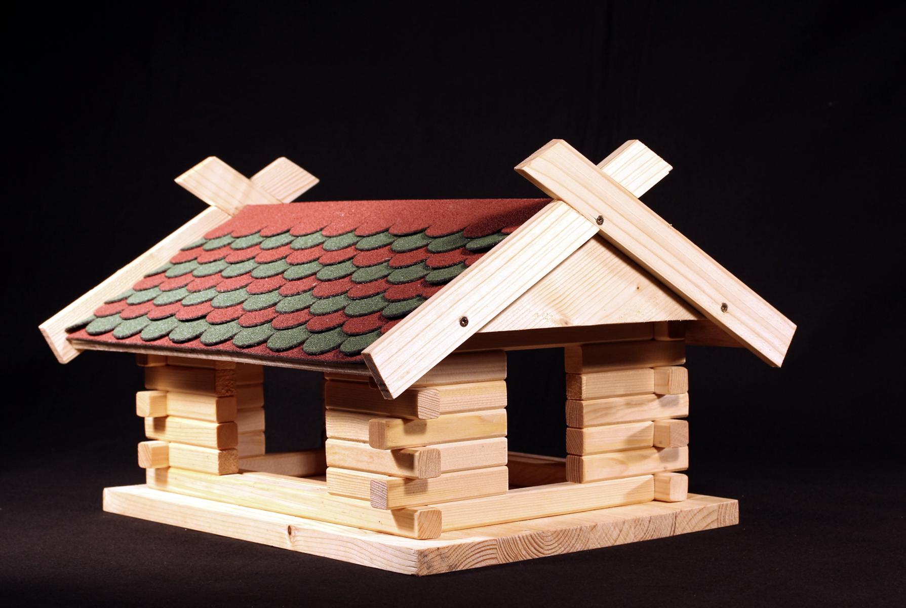 Vogelhaus Bausatz mit 4 Farben Pinsel Schwamm Vogelhäuschen Vogelfutterhaus 