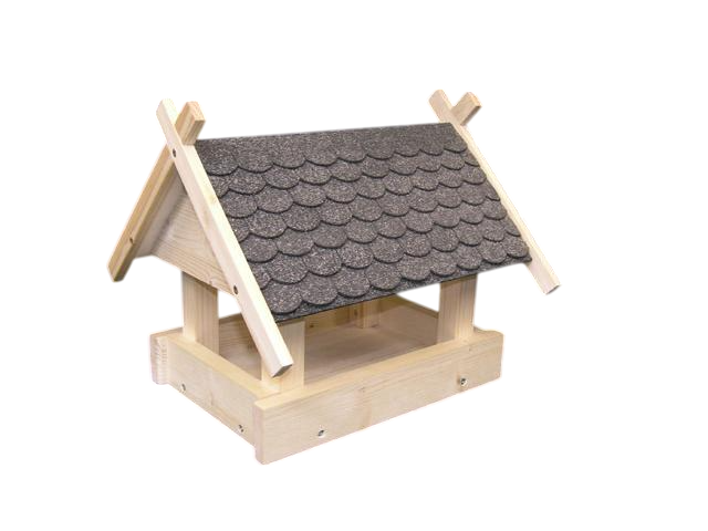 Vogelhaus Bausatz (klein) grau - 1-Photoroom