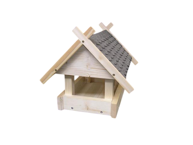 Vogelhaus Bausatz (klein) grau - 2-Photoroom