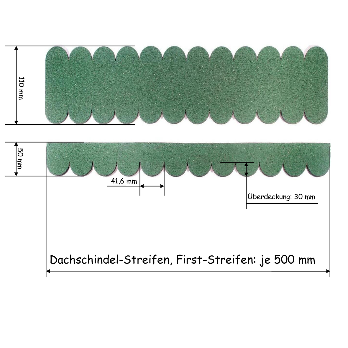 23.401 Dachschindeln Rund (41 mm) grün - 4