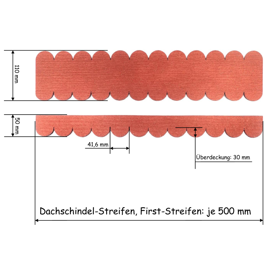 23.401 Dachschindeln Rund (41 mm) rot - 4