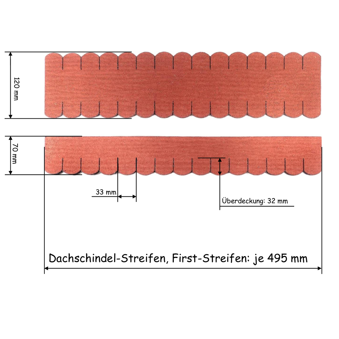 23.407 Dachschindeln Biberschwanz (33 mm) rot - 6