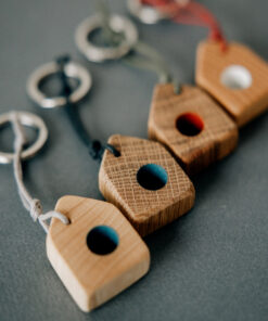 Schlüsselanhänger Holz Eiche mit (1)