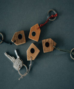 Schlüsselanhänger Holz Eiche mit (2)