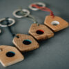 Schlüsselanhänger Holz Eiche mit
