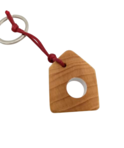 Schlüsselanhänger Holz Esche mit