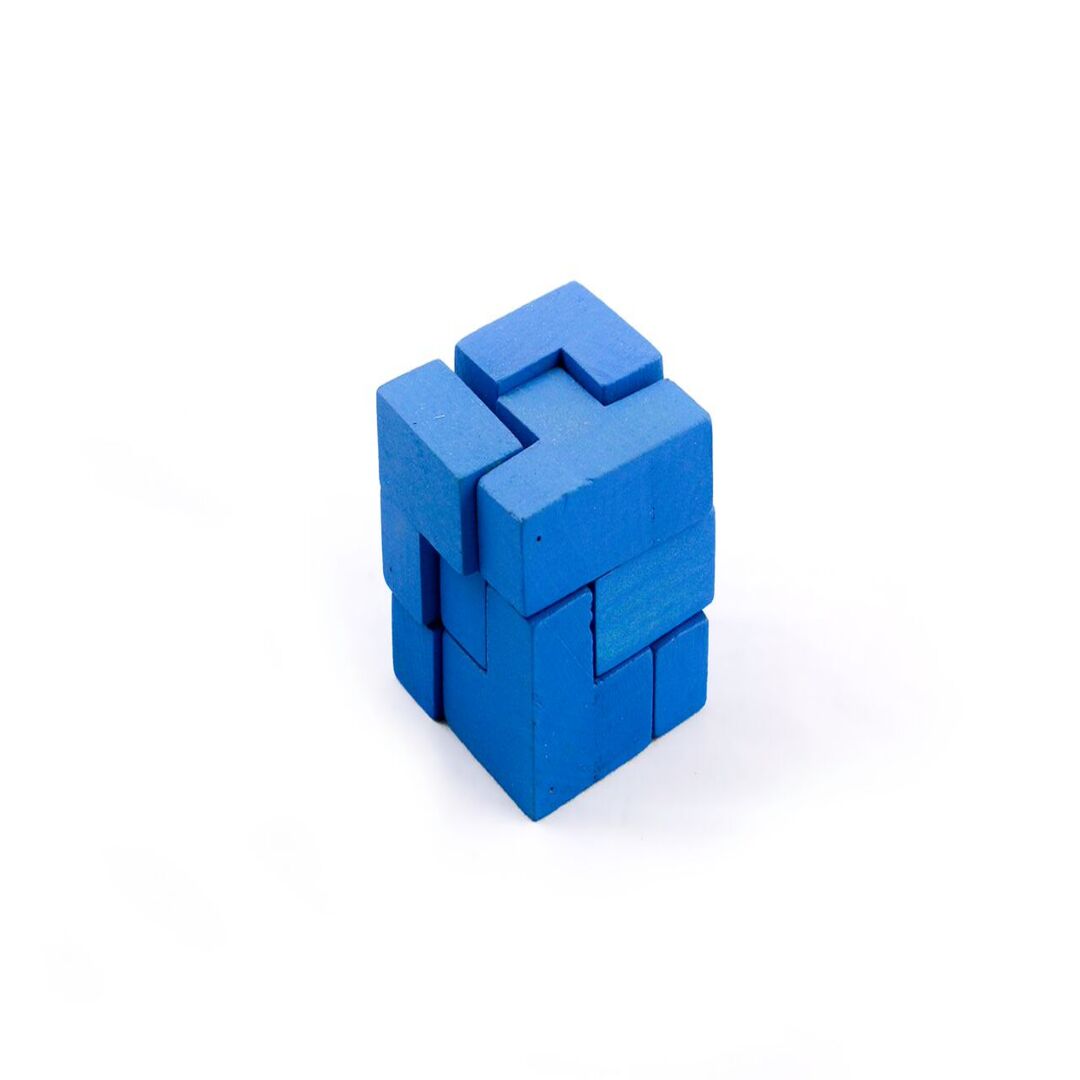 Somawürfel, 3D-Puzzle blau - 2