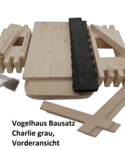 23.202-01 Vogelhaus Bausatz Charlie grau - 5